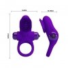 Wibrujący pierścień erekcyjny z masażerem Pretty Love Vibrant Penis Ring II fiolet